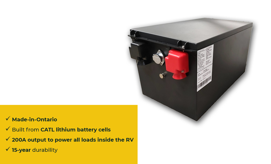 CATL battery cell inside Microgreen Battery for RV